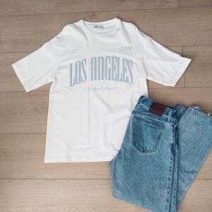 Zara mens graphic tee shirt size large